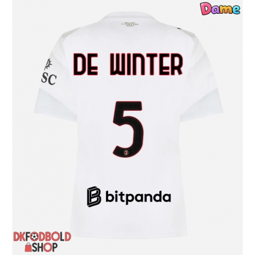 AC Milan Koni De Winter #5 Udebanetrøje Dame 2026-27 Kort ærmer